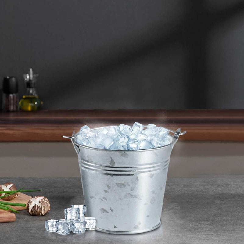 OBTANIM 8 Pack Galvanized Metal Buckets with Handle Ice Pails for Plants, Succulents, Party Favors Organizing, Rustic Home Decor or Classrooms Pencil Storage (5 x 3.5 inch) - Image 5
